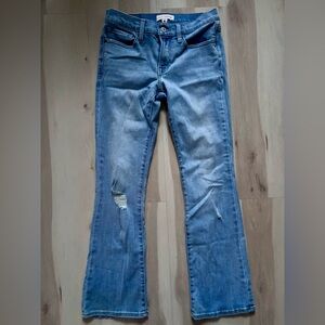 Lucky Brand Sz 6 Jeans Mid Rise Sweet Boot cut Medium Wash Distressing